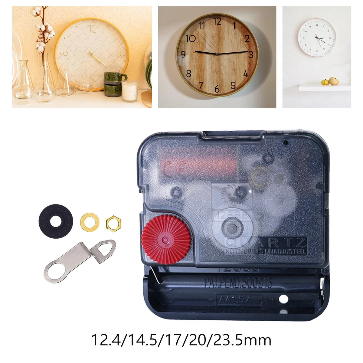 Clock Movement Mechanism with Metal Hook with Washer Replacement