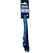 Casual Canine All American USA FLAG Puppy Dog Collar Blue 5/8" Adjusts 14-20"