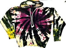 Tie Dye Pullover Hooded Sweatshirt Front Pocket Adult Hoodie