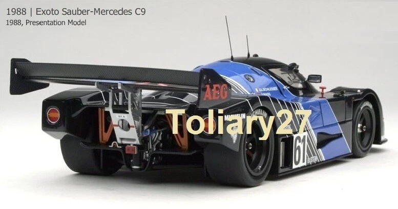 1:18 Exoto Sauber-Mercedes C9 #61 Schlesser Mass 1988 AEG RLG19190 no Autoart - Bild 4 von 4