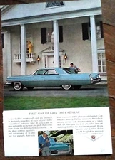 1964 Cadillac Print Ad Sedan de Ville