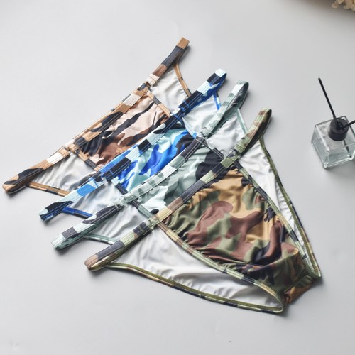 4pcs Mens Camouflage Bikinis Underwear Thongs High Elastic Gays Boys G-string XL - Picture 23 of 24