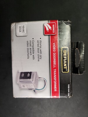 Defiant Wired 16VAC/30VA Doorbell Transformer Compatible with