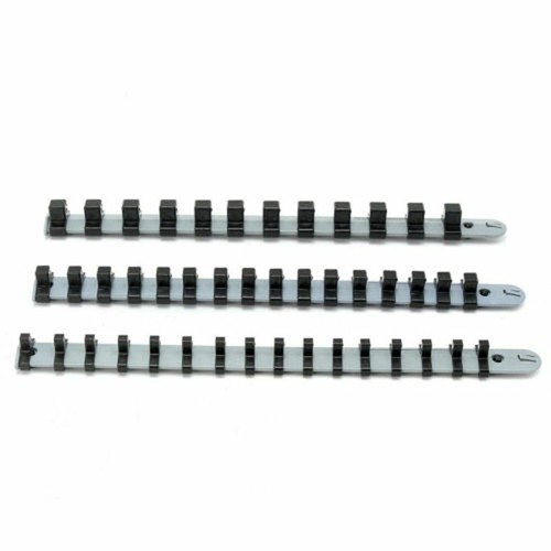 Workshop Tool Socket 3Set Storage Organiser Holder Rack Rail Wall Sliding Garage - 第 5/8 張圖片