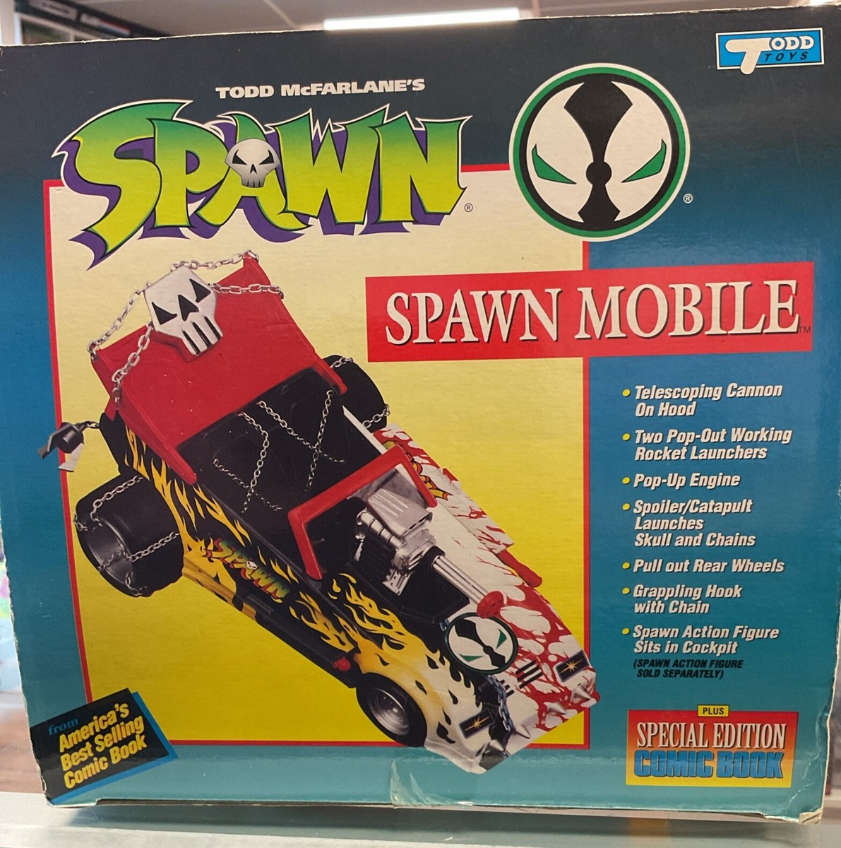 Todd McFarlane's Spawn Mobile ミニカー　新品未使用 Todd McFarlane Toys 1994 Spawn Mobile Special Edition Comic