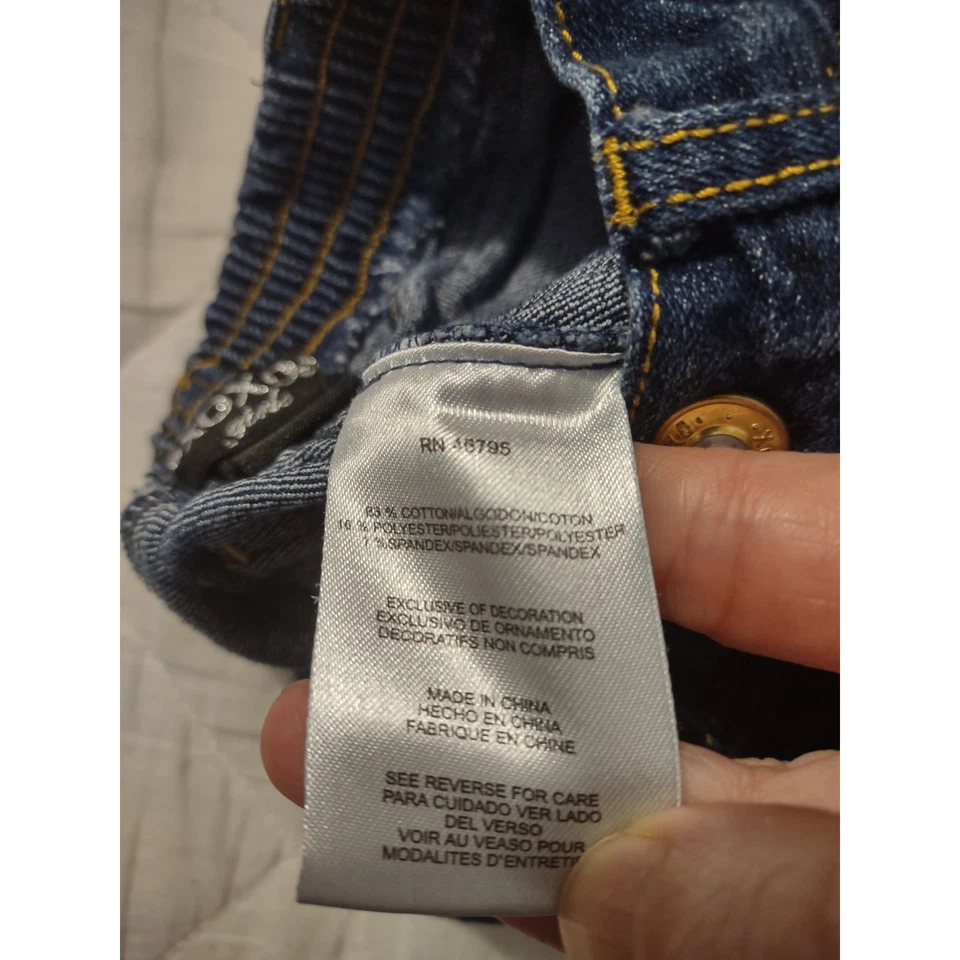 Pantalones de mezclilla bordados informales ligeros Xoxo para niñas 2T  Foto 3 de 4