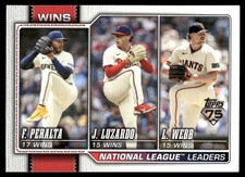 2026 Topps #117 National League Leaders Wins(Peralta/Luzardo/Webb)