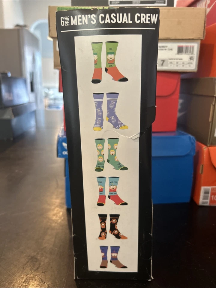 Brand New South Park 6 Pair Men’s Casual Crew Socks Fits Shoe Size 8-12 Mens. - Image 2 of 3