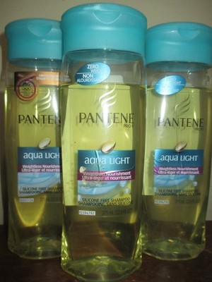 Lot Of 3 Pantene Aqua Light Weightless  Nourishment Shampoo 12.6 oz Each