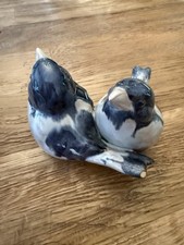 Vogelpaar Dissings Keramik Hovedgaard Porcelain Blue Birds Made in Denmark