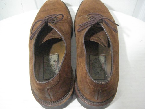 Armani Jeans Brown Suede Lug Sole Men's Oxford Shoes Size 8.5 D/B - Picture 21 of 23