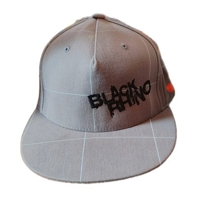 Black Rhino Hat Cap L XL Flex Fit Grey POC Cotton Spandex