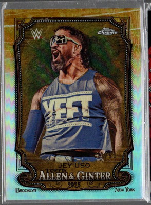 2025 Topps Chrome WWE Allen and Ginter Gold Refractors #AGJEY Jey