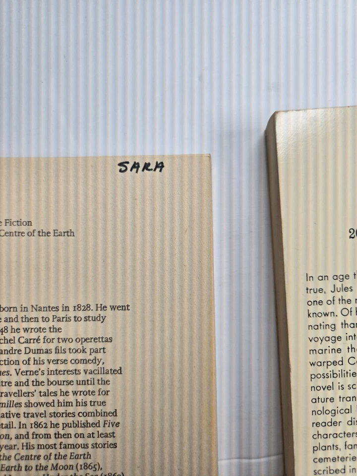 20,000 Leagues Under The Sea And Journey Centre Of The Earth Jules Verne PB VTG Foto 3 de 4