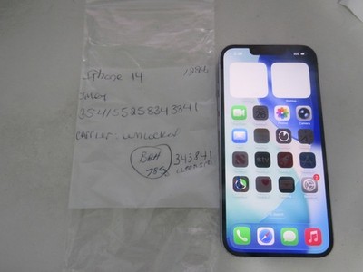 Apple iPhone 14 - 128GB - Purple, Unlocked  Clean IMEI (BH: 78%)