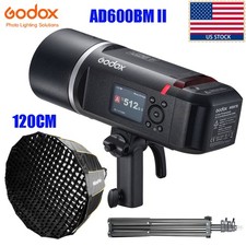 Godox AD600BMII 600Ws 2.4G Outdoor Flash Nicefoto 120cm Grid Softbox Stand Kit
