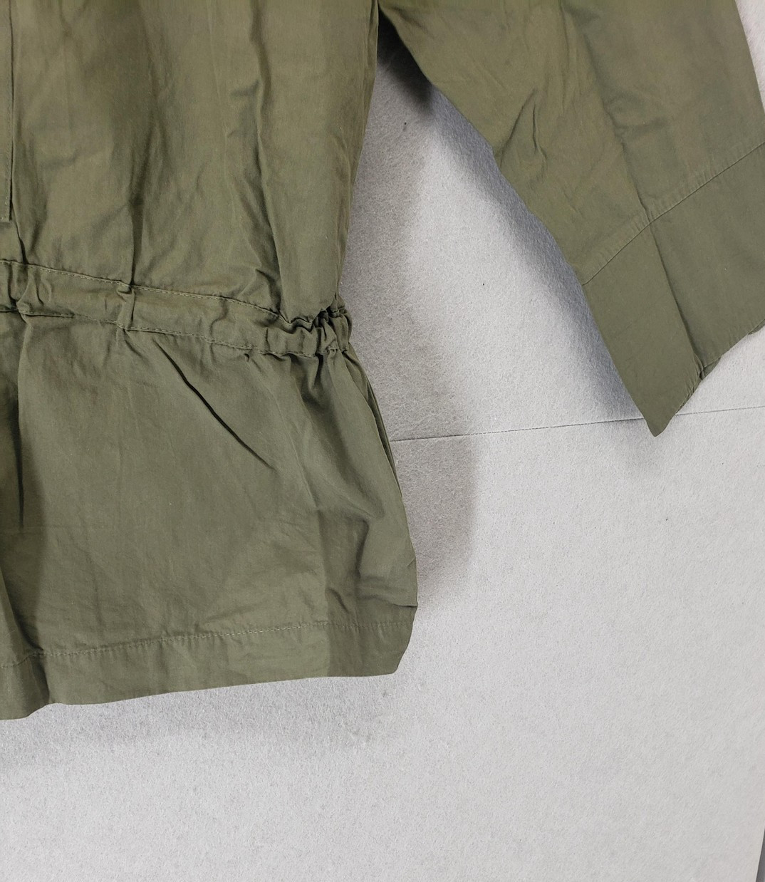 Zara Basic Jacket Womens Medium Green Utility Dra… - image 4