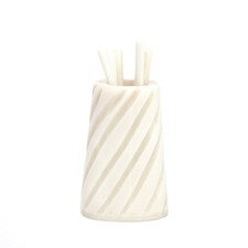 Hand-carved Cocktail Picks  Jar in Natural Bone