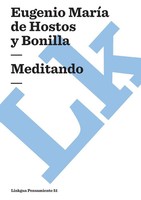 Eugenio MaríA De Hostos Y Bonilla | Meditando | Taschenbuch | Spanisch (2024)