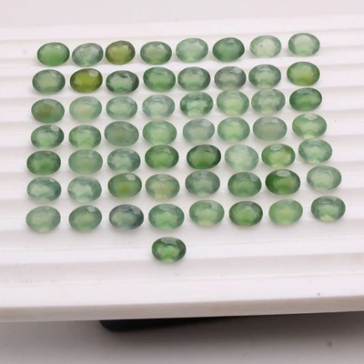 Set 28 Stück Natürlich Serpentine Unbehandelt 7mmx5mm Oval Facettiert Cut Loose - Bild 1 von 4