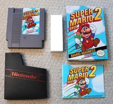 NES Super Mario Bros 2 -Nintendo 1988, Complete in Box, Tested and Working, GUC