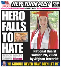 HERO FALLS TROOPS TARGETED BY TERRORIST LET IN BY BIDEN NY POST 11/28 2025