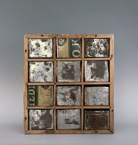 Vintage Home Made Industrial 12 Drawer Metal Parts Shop Cabinet - One of a kind