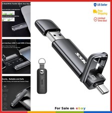 USB SSD Flash Drive 1TB 1000MB/s USB 3.2 Dual Type C and A Zinc Alloy for Phone