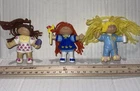 Lot 3 CPK Cabbage Patch Kids Mini 1985 PVC Doll Figurine Figure Yarn Hair