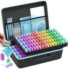 Diamond Painting Storage Container 160 Slots Portable Bead Box for Art Kits