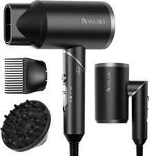 1800W Hair Dryer with Comb Diffuser Ionic Blow Dryer for Curly Hair