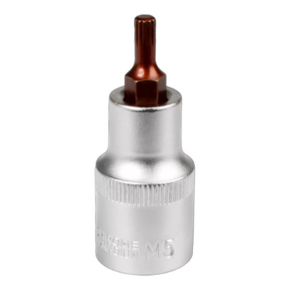 MJW Steckschlüssel Bit-Satz 1/2'' SPLINE M5 Stahl