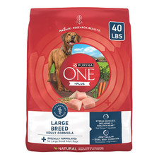 Purina ONE Plus Large Breed Adult Dog Dry Food - Chicken, Natural, 40 lb. Bag