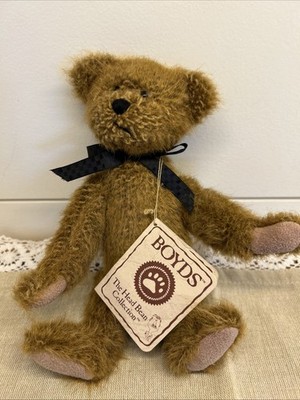 Boyds Bears Plush DERBY SCRUFFLES Fabric Teddy Bear Jointed 510702 approx. 9''H