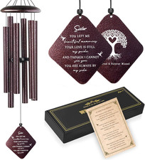 Memorial Gifts for Loss of Sister, 32" Sympathy Wind Chimes in Memory of Sister