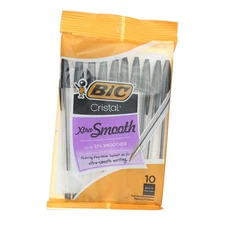 BiC Cristal Xtra Smooth Ball Pen, Medium, Black 68271, 10 Ct