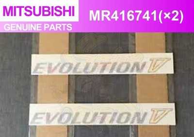 Mitsubishi Original Neu EVO5 CP9A ''EVOLUTION V'' Seitentür Aufkleber Silber Gelb