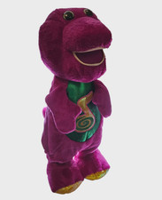 Vtg 2002 Fisher-Price "Dino Dance Barney" Music Animated Plush Doll Toy Working