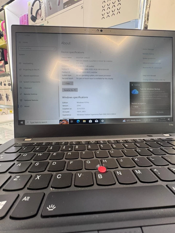 Lenovo ThinkPad T14 G2 · i5-1145G7 · 16GB · 256GB, photo 2 of 5