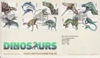 GB Stamps First Day Cover Dinosaurs, prehistoric skeleton, bones fossil SHS 2013