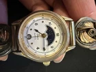 Vintage TIMEX Moon Phase Lunar Calendar Watch Speidel Navajo 12K GF Signed band