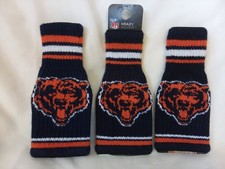 Lot 3 Chicago Bears Football Knitted Sock Longneck Bottle Cover NFL Krazy Kover