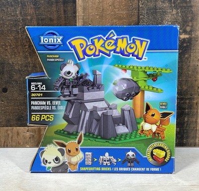 Ionix Pokemon Pancham vs Eevee Playset 30701 Block Brick Building Toy - Open Box