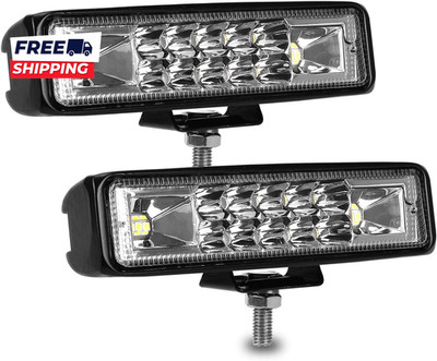 6 Inch Led Pods Light Bar   Slim 60W 10000Lm 12V/24V Driving Fog Light Waterproo