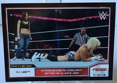 Aj Lee wwe wcw ecw Divas black 2013 topps Card 24  