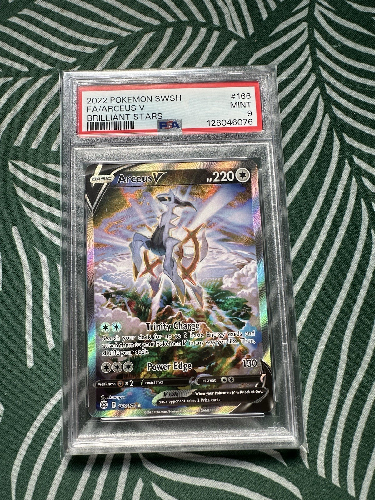 Arceus V (Alternate Full Art) 166/172 Swsh09: Brilliant Stars PSA 9