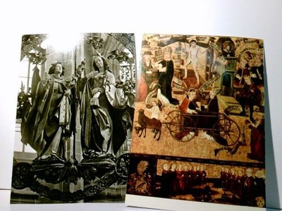 Nürnberg. St. Lorenz. 2 x Alte Ansichtskarte / Postkarte s/w u. farbig, ungel., 