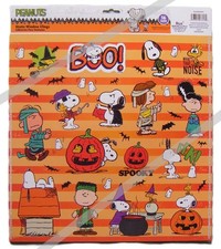 Peanuts SNOOPY Halloween Static Window Clings 16pc New N/6432 