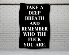 Motivational Home Gym Flag - Fitness Wall Art Garage Gym Decor