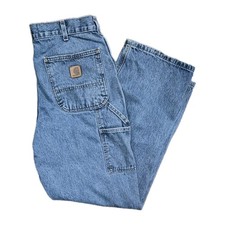 Carhartt Y2K Carpenter Jeans Mens 34x30 Loose Original Fit Work Pants B13-DPS